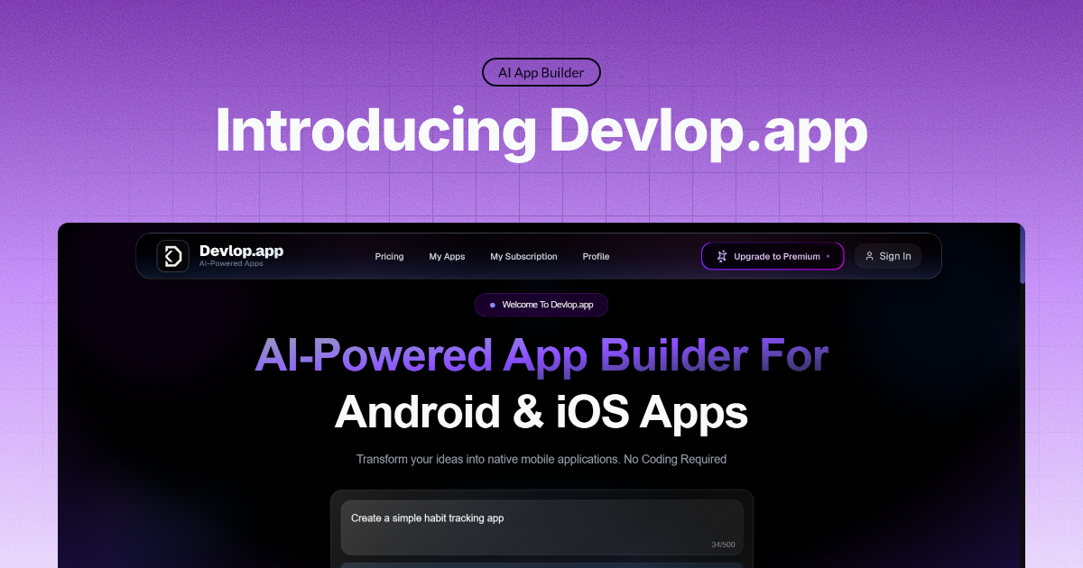 Devlop.app features
